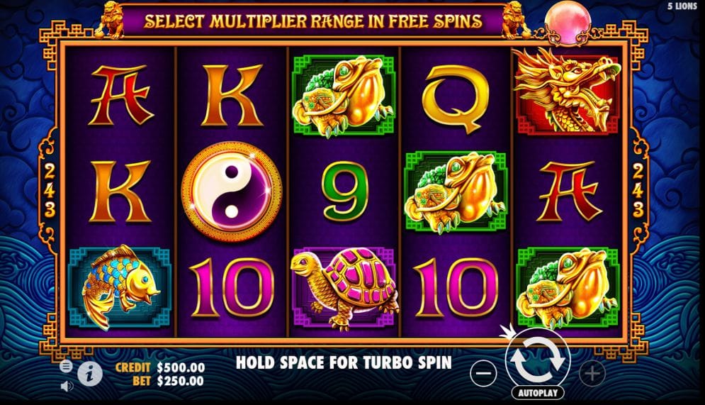 5 Lions Gold slot game gameplay