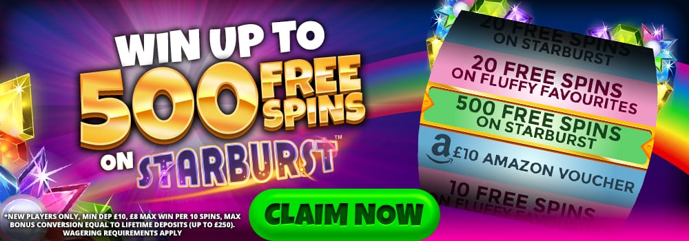 10 free spins starburst